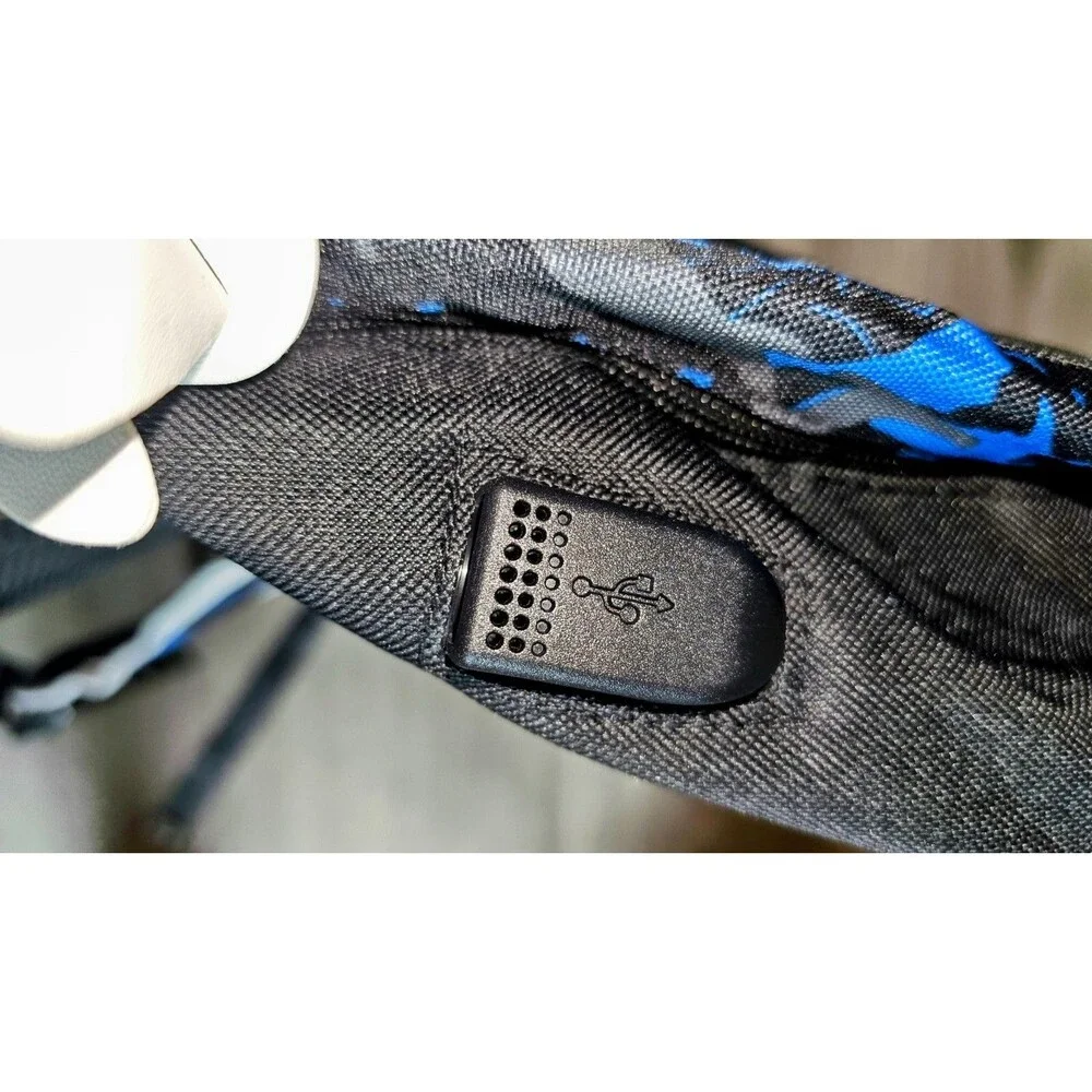 Men's Luminous Spine & Pressure Relief Backpack W/ USB Charging Interface + Hub